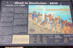 Travis fires on Fort Anahuac