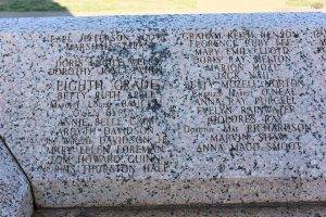 Base of the Memorial for the New London explosion of 1937, names of victims